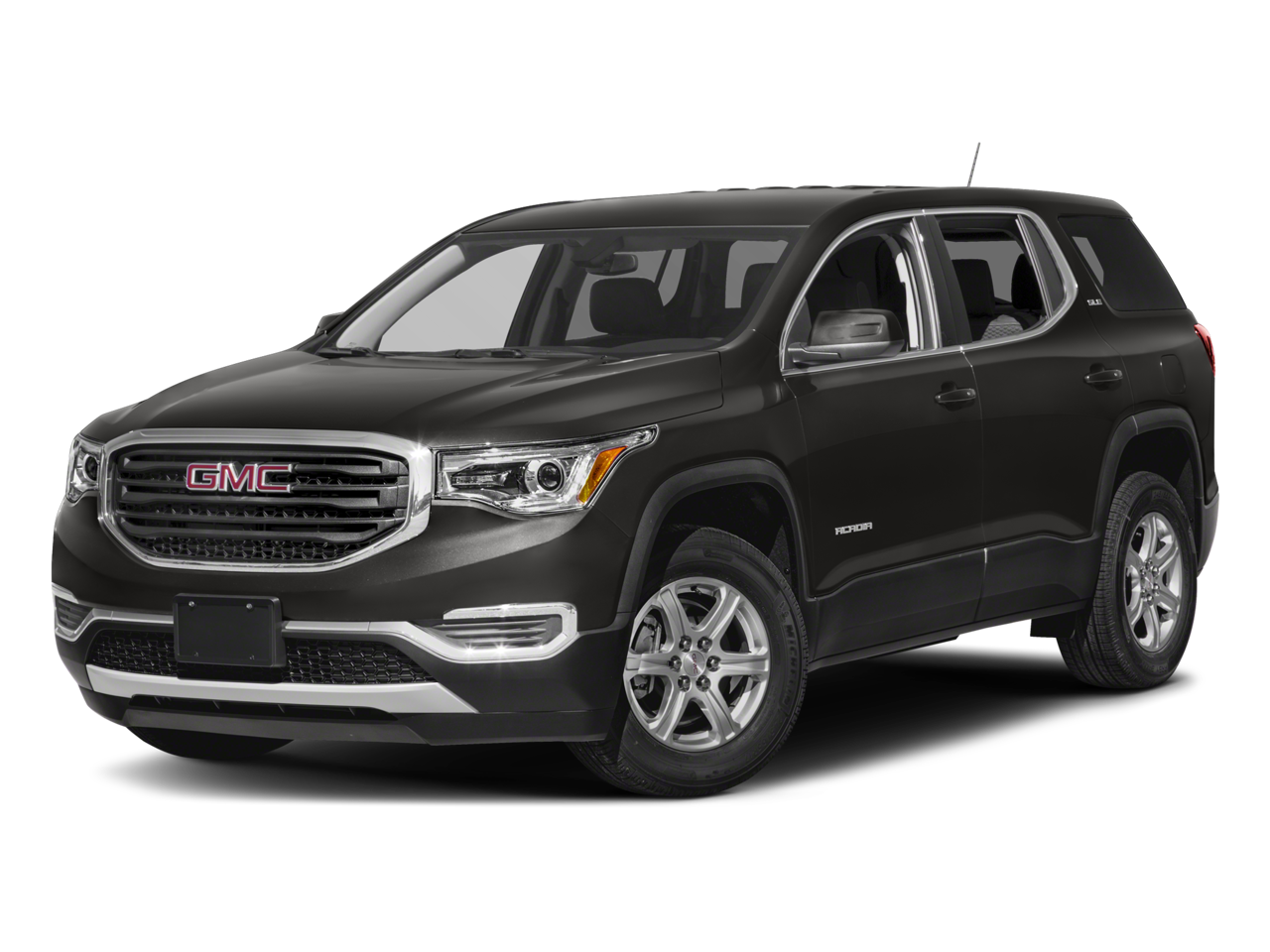 2017 GMC Acadia SLE in Quicksilver Metallic — front three-quarter view